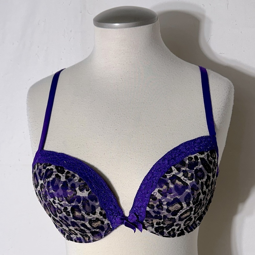La Senza Perfectly Me Purple Animal Print Bra 34D